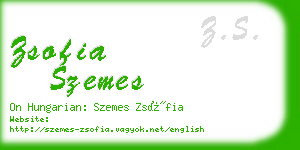 zsofia szemes business card